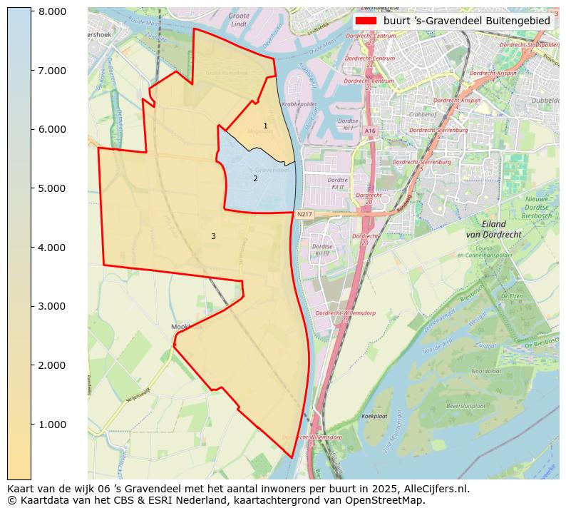 Afbeelding van de buurt ’s-Gravendeel Buitengebied op de kaart.