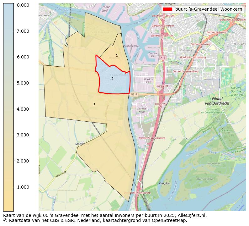 Afbeelding van de buurt ’s-Gravendeel Woonkern op de kaart.