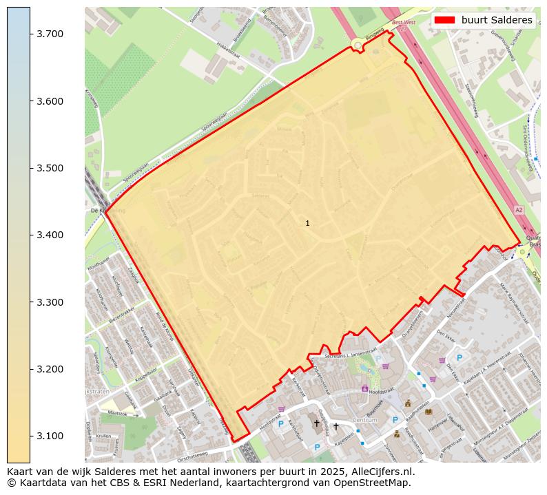 Afbeelding van de buurt Salderes op de kaart.