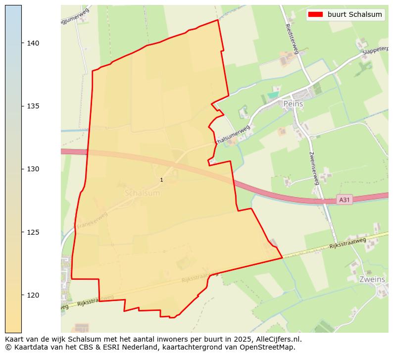 Afbeelding van de buurt Schalsum op de kaart.