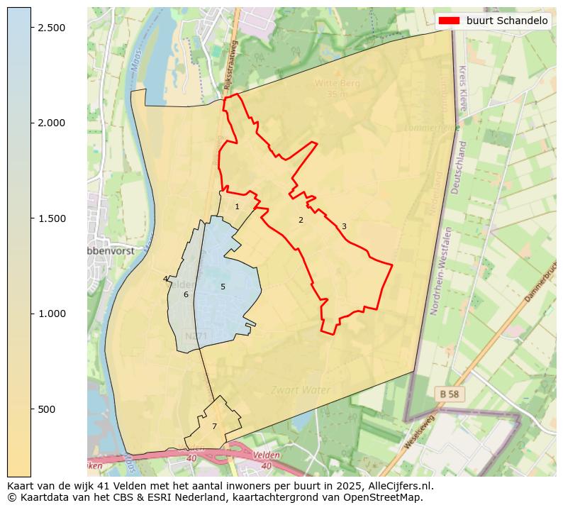 Afbeelding van de buurt Schandelo op de kaart.