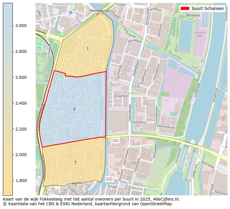 Afbeelding van de buurt Schansen op de kaart.
