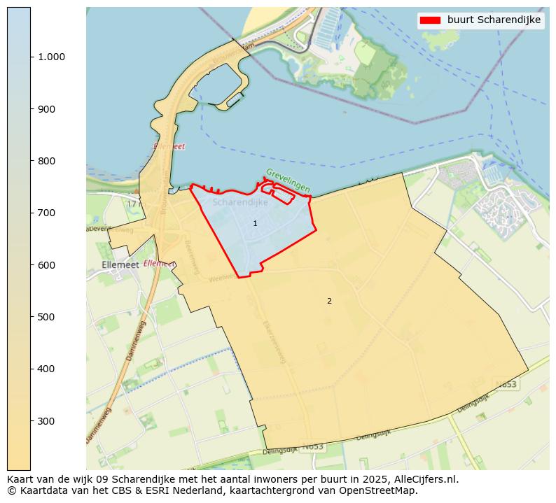 Afbeelding van de buurt Scharendijke op de kaart.
