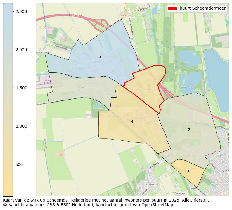 Afbeelding van de buurt Scheemdermeer op de kaart.