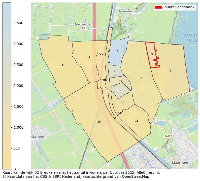 Afbeelding van de buurt Scheendijk op de kaart.