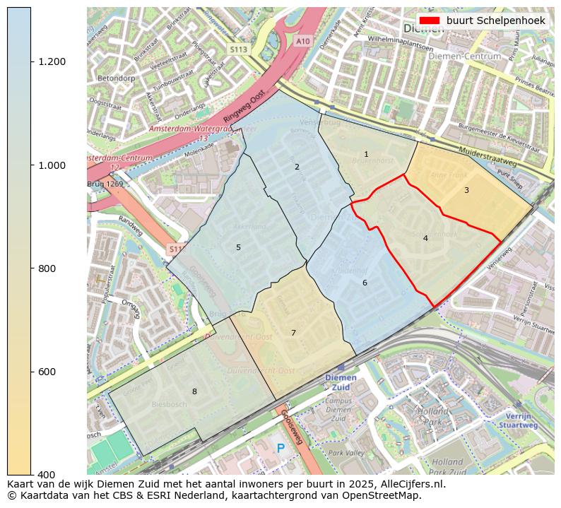 Afbeelding van de buurt Schelpenhoek op de kaart.