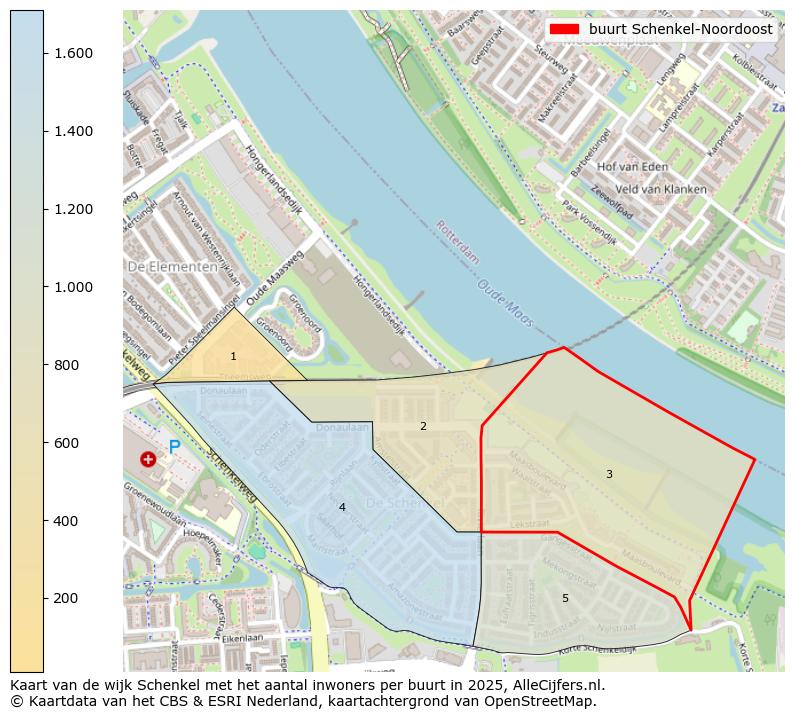 Afbeelding van de buurt Schenkel-Noordoost op de kaart.