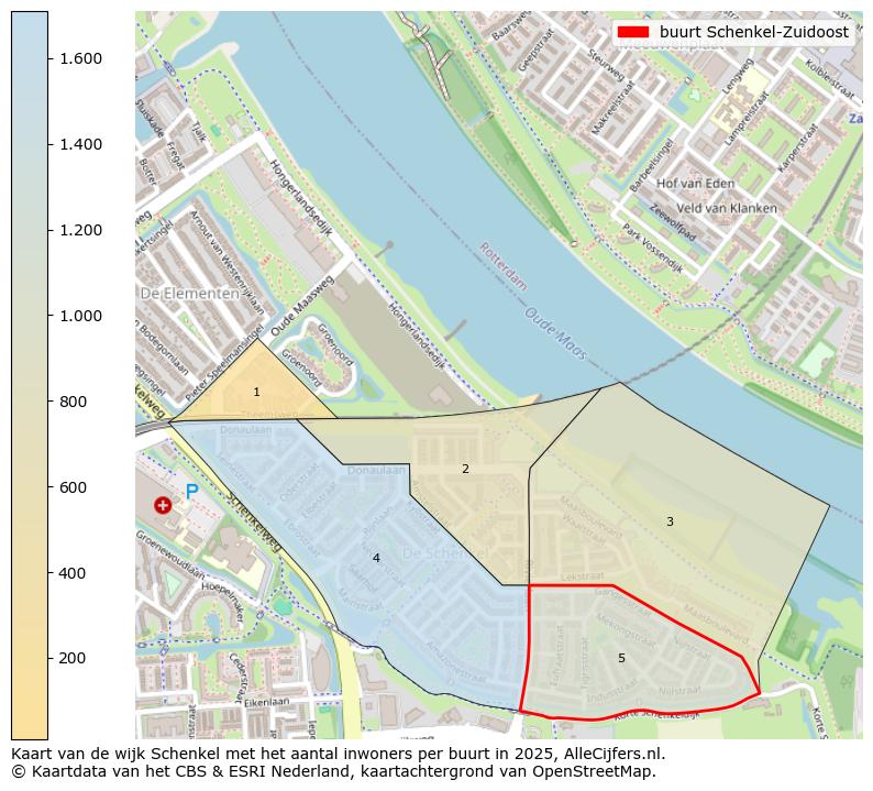 Afbeelding van de buurt Schenkel-Zuidoost op de kaart.