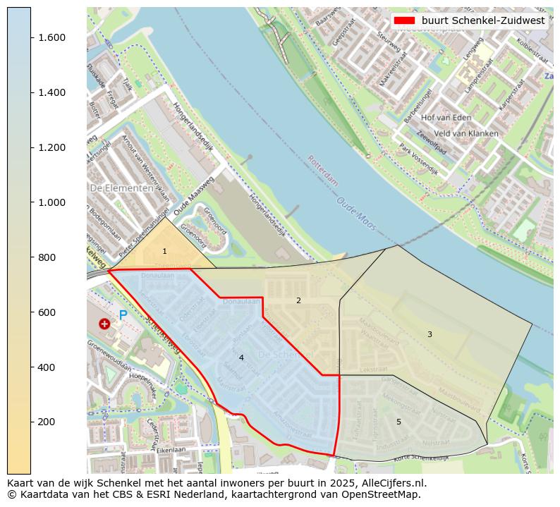 Afbeelding van de buurt Schenkel-Zuidwest op de kaart.