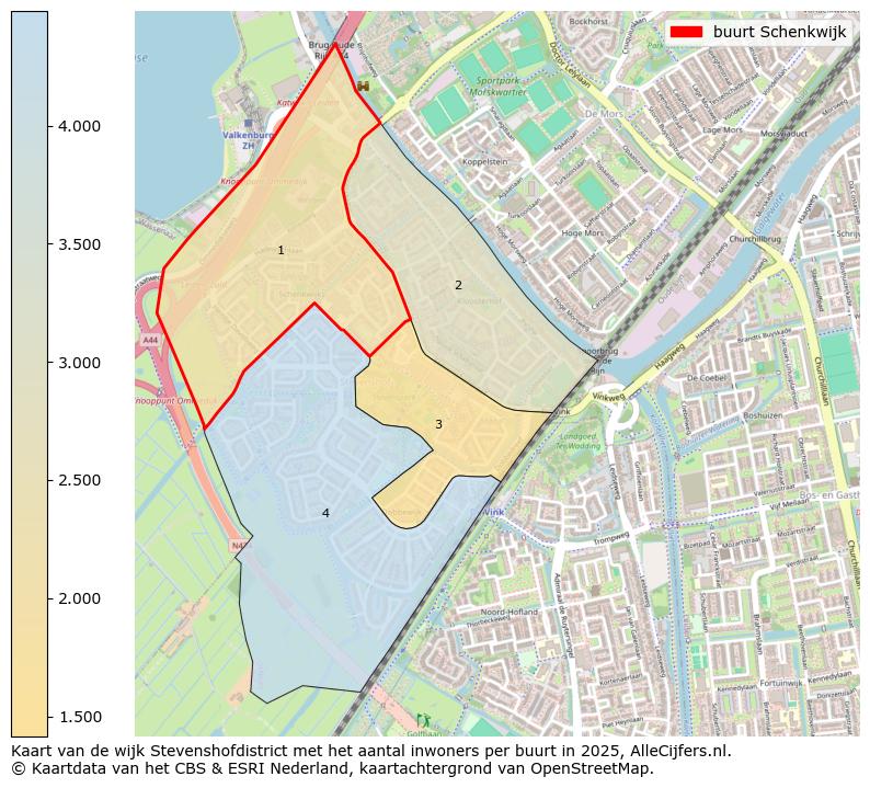 Afbeelding van de buurt Schenkwijk op de kaart.