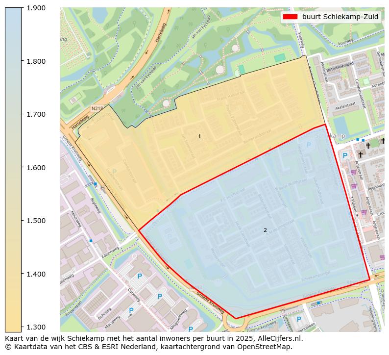 Afbeelding van de buurt Schiekamp-Zuid op de kaart.