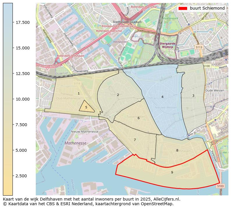 Afbeelding van de buurt Schiemond op de kaart.