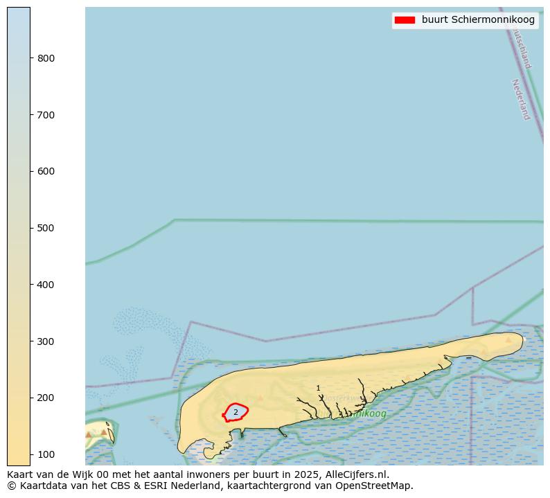 Afbeelding van de buurt Schiermonnikoog op de kaart.