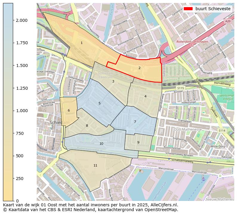 Afbeelding van de buurt Schieveste op de kaart.