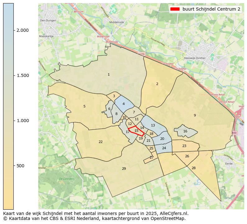 Afbeelding van de buurt Schijndel Centrum 2 op de kaart.