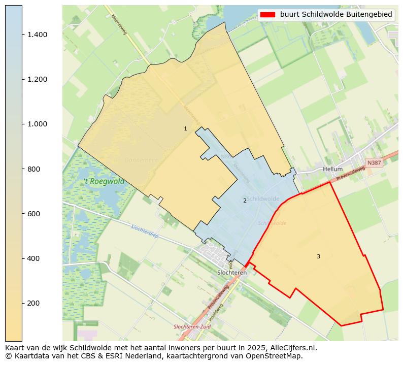 Afbeelding van de buurt Schildwolde Buitengebied op de kaart.