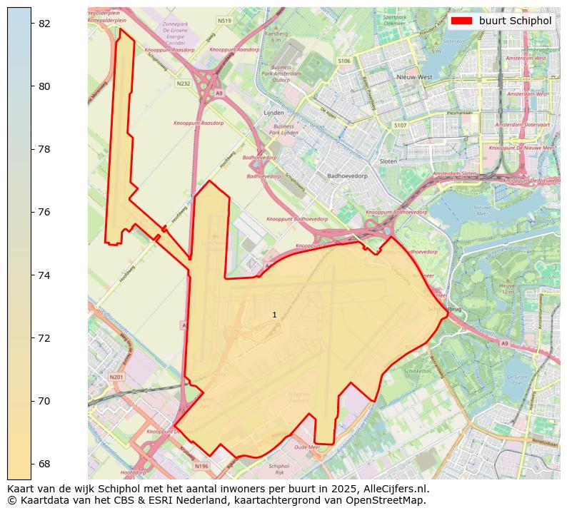 Afbeelding van de buurt Schiphol op de kaart.