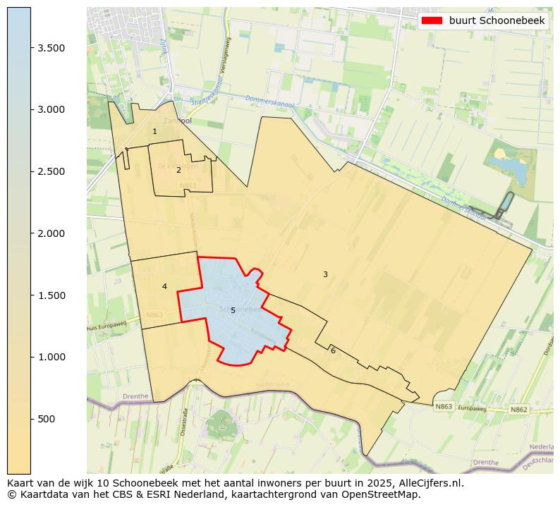 Afbeelding van de buurt Schoonebeek op de kaart.