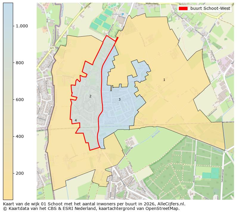 Afbeelding van de buurt Schoot-West op de kaart.
