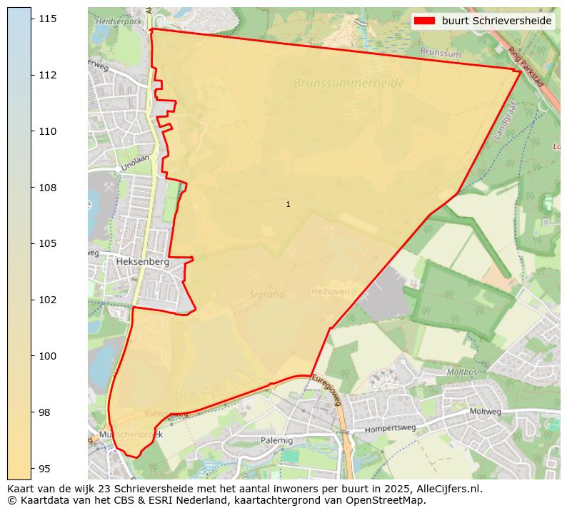 Afbeelding van de buurt Schrieversheide op de kaart.
