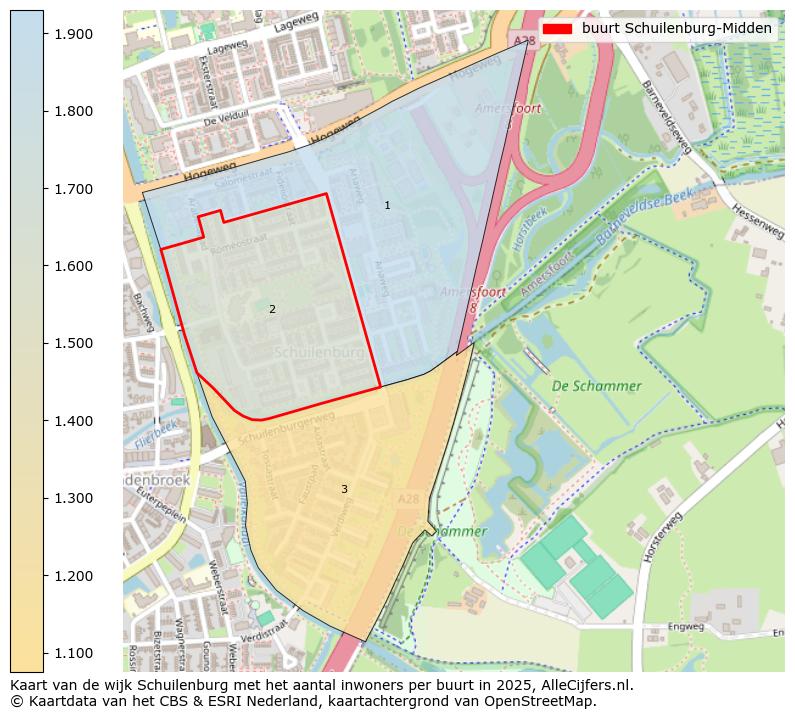 Afbeelding van de buurt Schuilenburg-Midden op de kaart.
