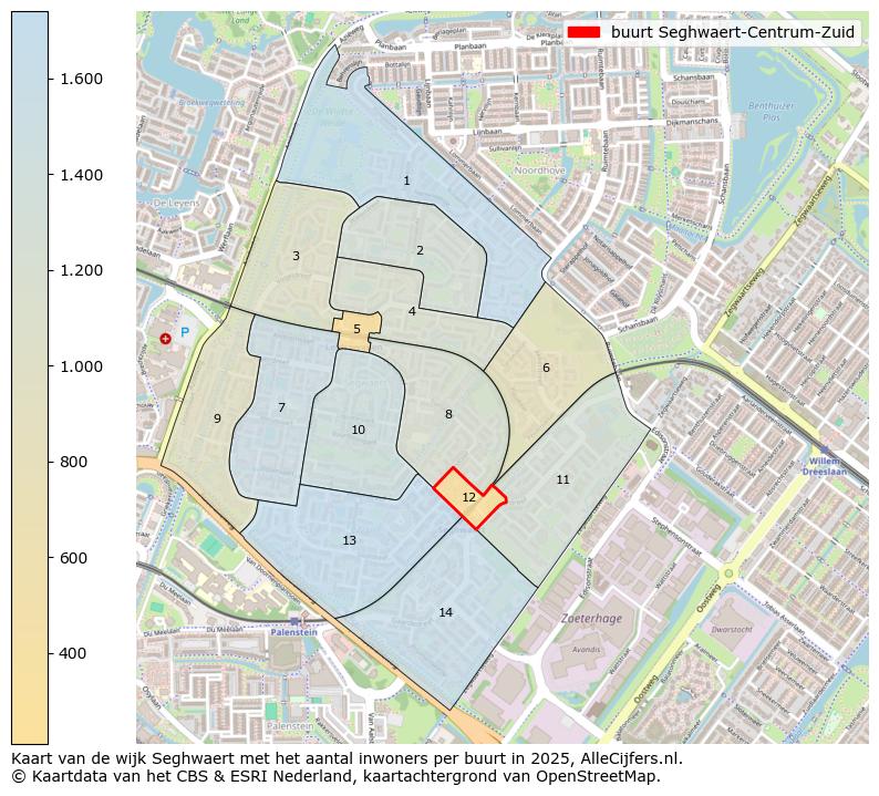 Afbeelding van de buurt Seghwaert-Centrum-Zuid op de kaart.