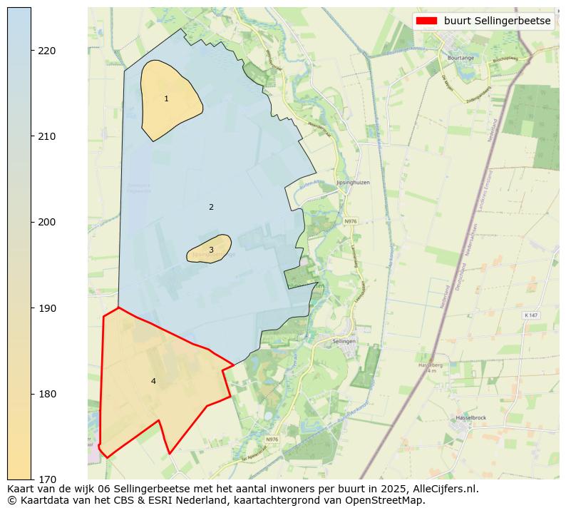 Afbeelding van de buurt Sellingerbeetse op de kaart.