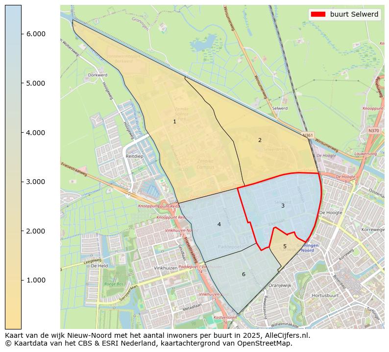 Afbeelding van de buurt Selwerd op de kaart.