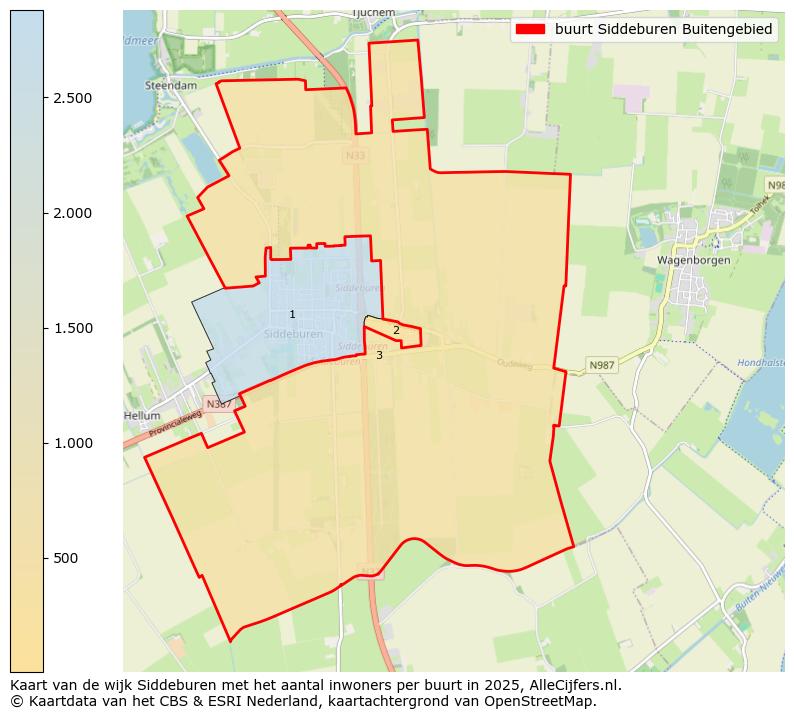 Afbeelding van de buurt Siddeburen Buitengebied op de kaart.