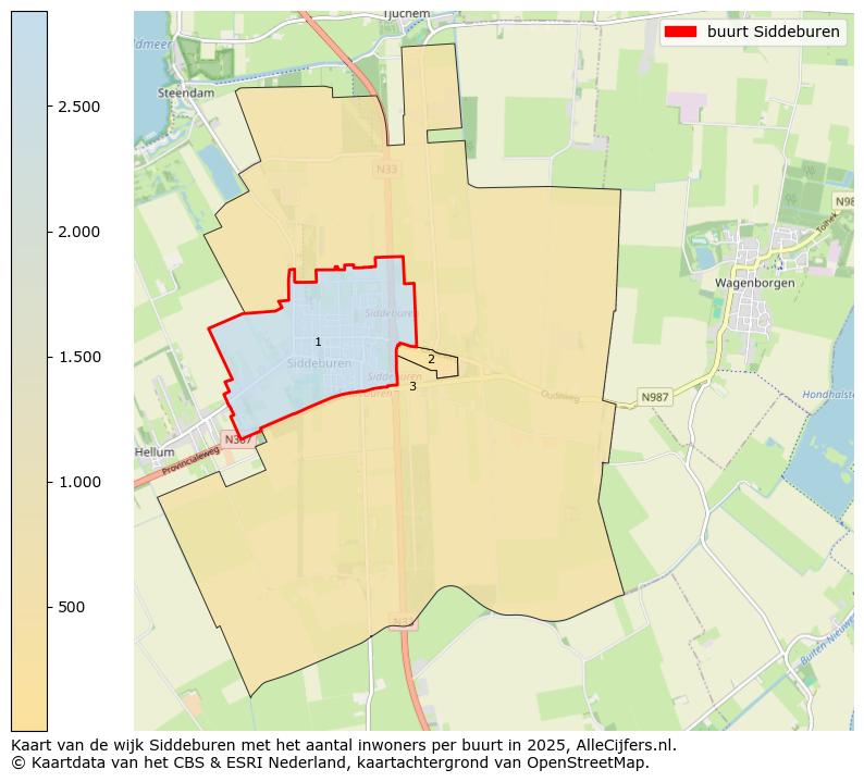 Afbeelding van de buurt Siddeburen op de kaart.