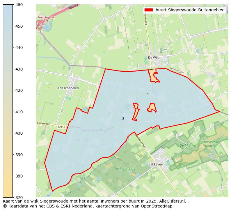 Afbeelding van de buurt Siegerswoude-Buitengebied op de kaart.