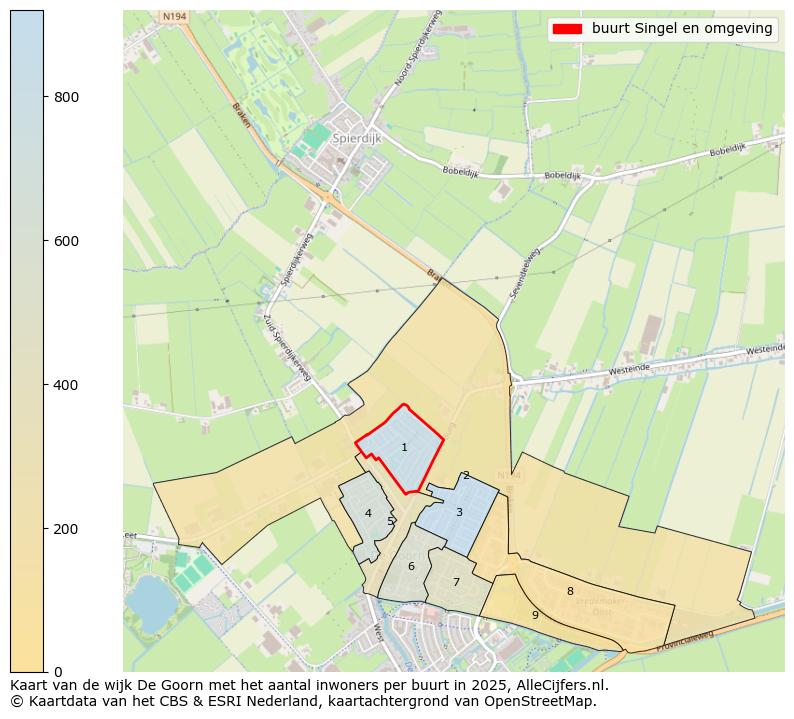 Afbeelding van de buurt Singel en omgeving op de kaart.
