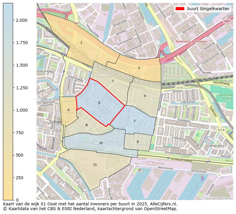 Afbeelding van de buurt Singelkwartier op de kaart.
