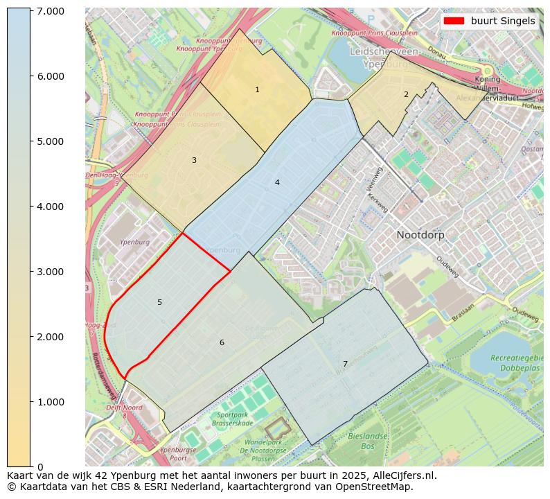 Afbeelding van de buurt Singels op de kaart.