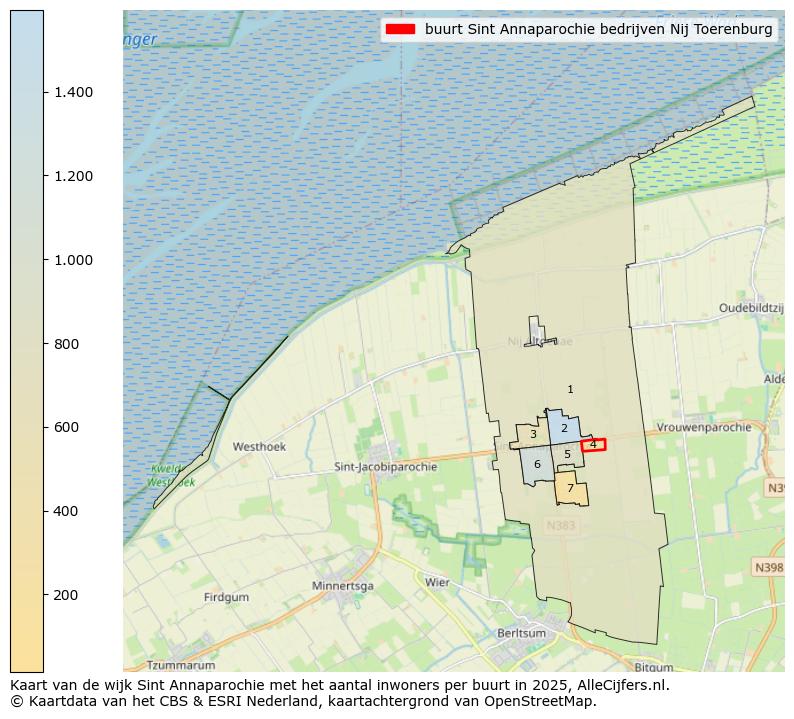 Afbeelding van de buurt Sint Annaparochie bedrijven Nij Toerenburg op de kaart.