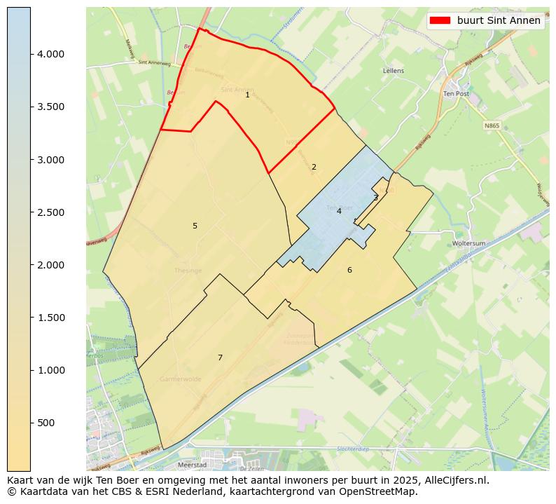 Afbeelding van de buurt Sint Annen op de kaart.