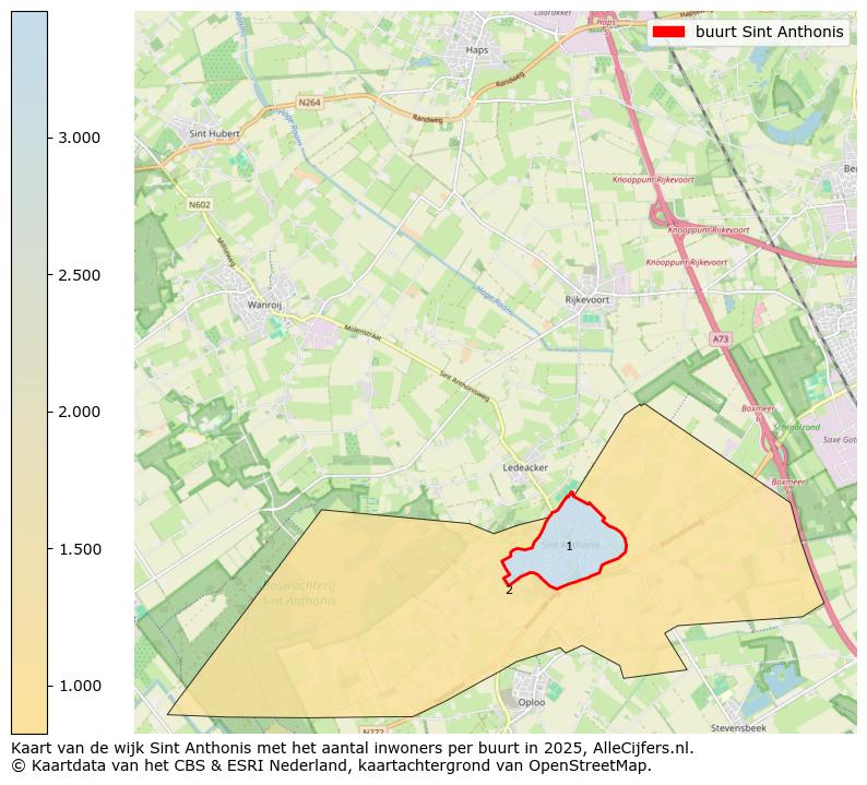 Afbeelding van de buurt Sint Anthonis op de kaart.