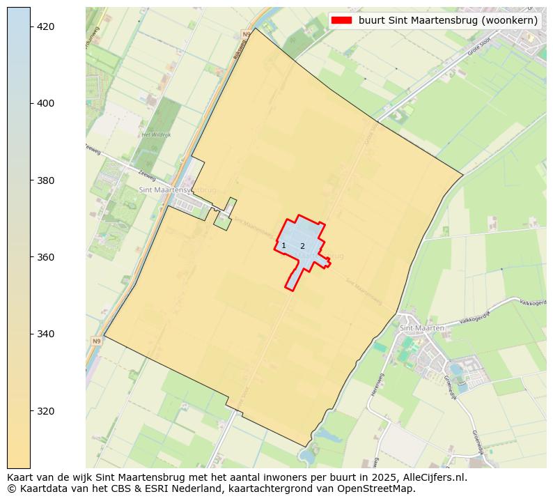 Afbeelding van de buurt Sint Maartensbrug (woonkern) op de kaart.