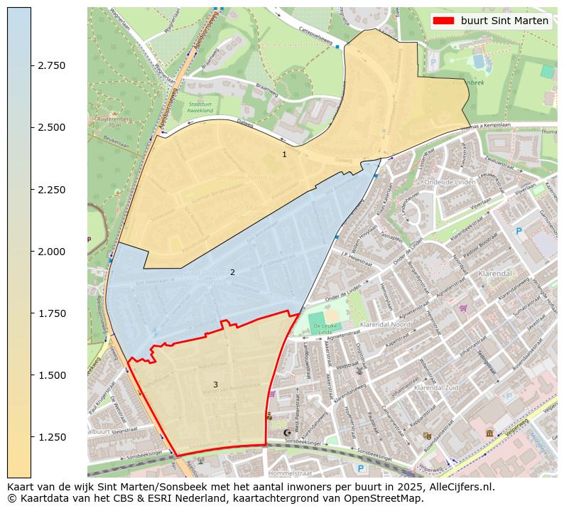 Afbeelding van de buurt Sint Marten op de kaart.