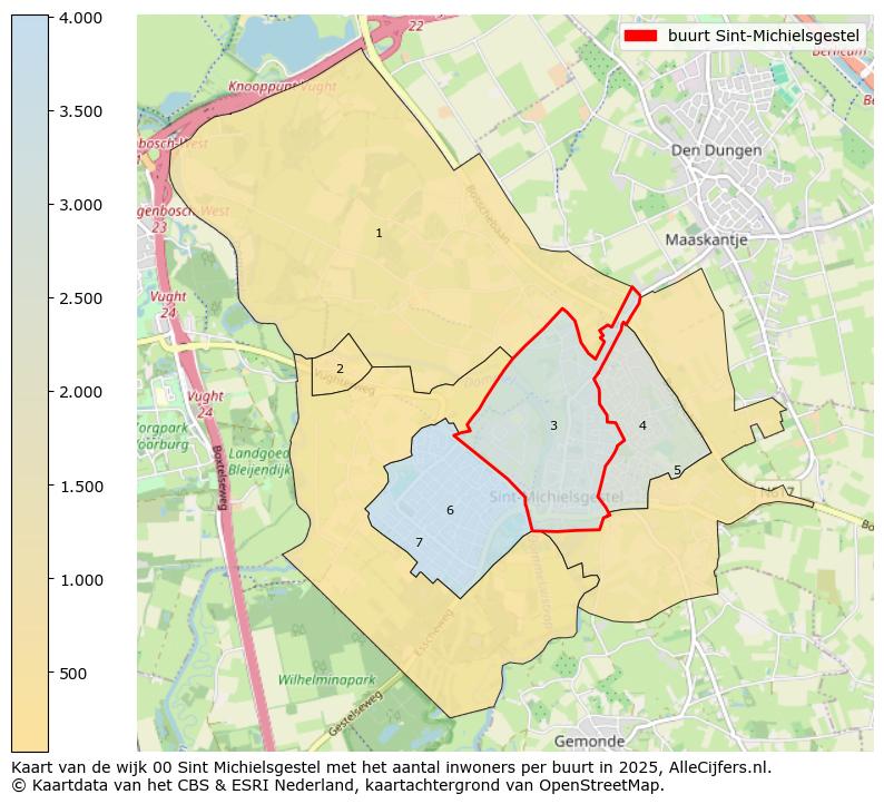 Afbeelding van de buurt Sint-Michielsgestel op de kaart.