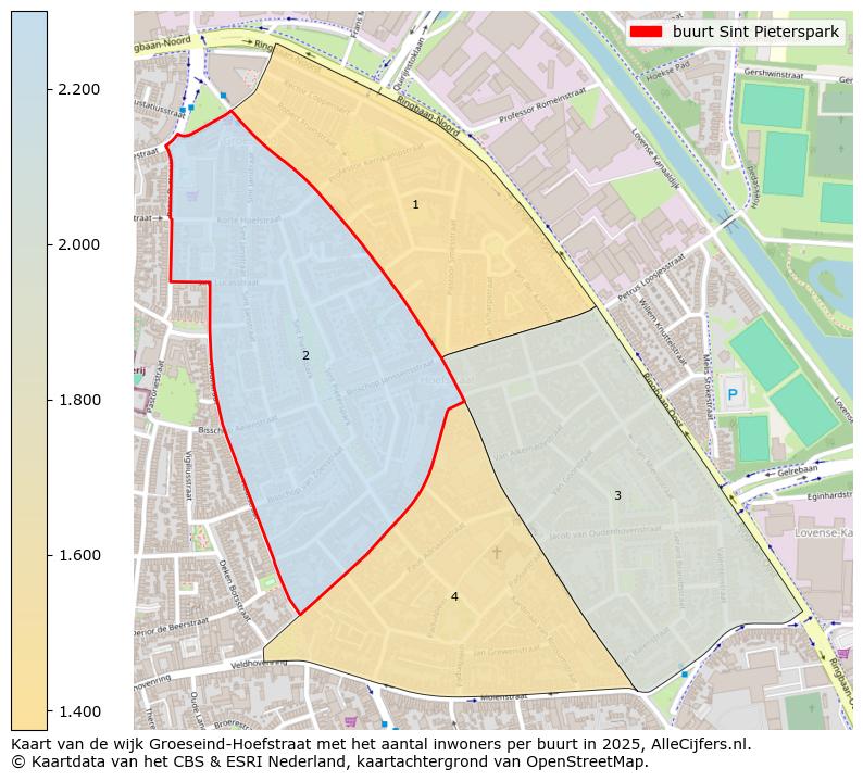 Afbeelding van de buurt Sint Pieterspark op de kaart.