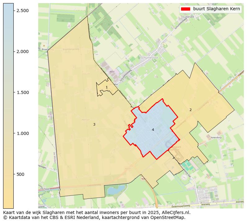 Afbeelding van de buurt Slagharen Kern op de kaart.