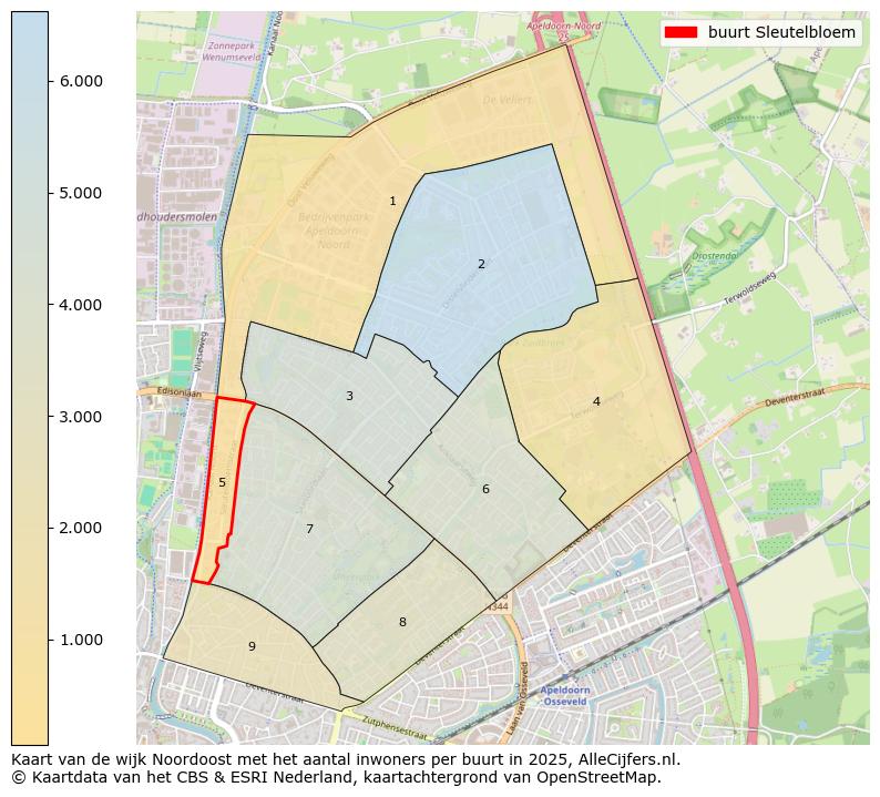 Afbeelding van de buurt Sleutelbloem op de kaart.