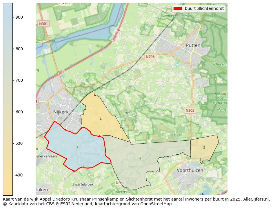 Afbeelding van de buurt Slichtenhorst op de kaart.