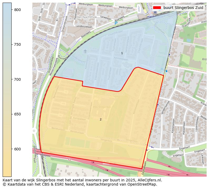 Afbeelding van de buurt Slingerbos Zuid op de kaart.