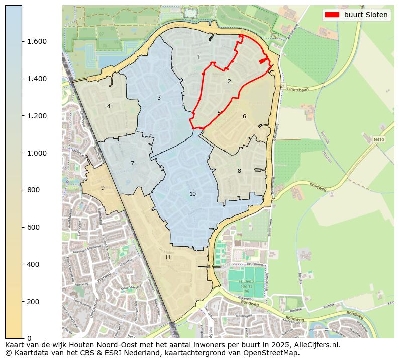 Afbeelding van de buurt Sloten op de kaart.