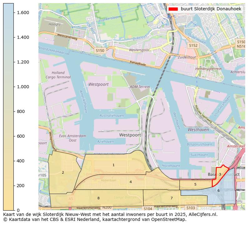 Afbeelding van de buurt Sloterdijk Donauhoek op de kaart.