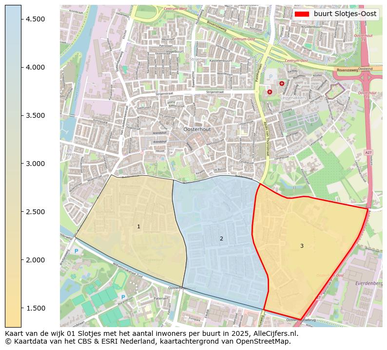 Afbeelding van de buurt Slotjes-Oost op de kaart.