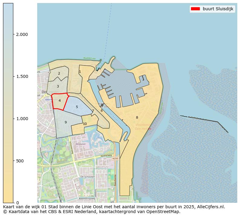Afbeelding van de buurt Sluisdijk op de kaart.