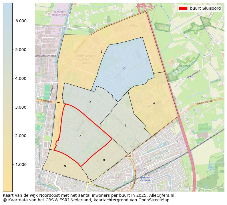 Afbeelding van de buurt Sluisoord op de kaart.